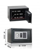 Mini 17E Home Security Safe Steel Electronic code Hotel safe into wall coin box